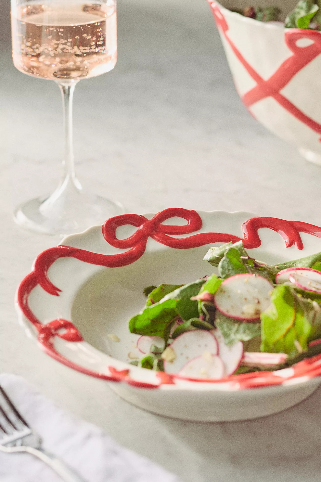 Benedita Bow Stoneware Bowls, Set of 4 | Anthropologie (US)