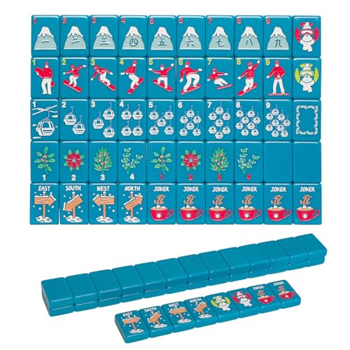 Jongyance American Mahjong Tile Set with Carrying Bag and Accessories, 160 Acrylic Engraved Mahjong Tiles | Amazon (US)