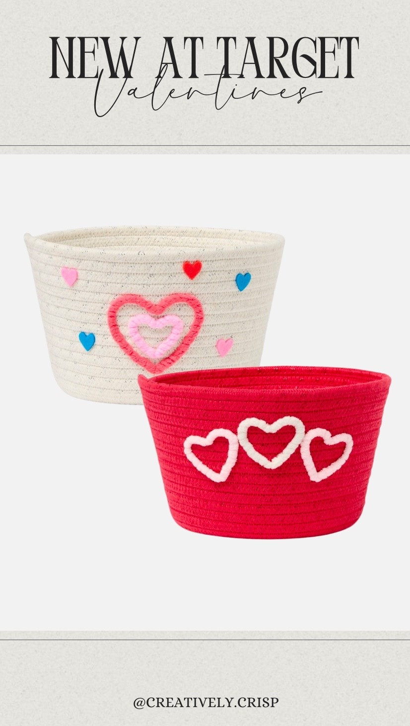 New Valentine’s Day at Target! These Rope baskets are perfect for gifting!

Target home, target finds, Valentine’s Day, kids valentines, valentines basket, valentines gift, 

#LTKmomlife #LTKSeasonal #LTKKids