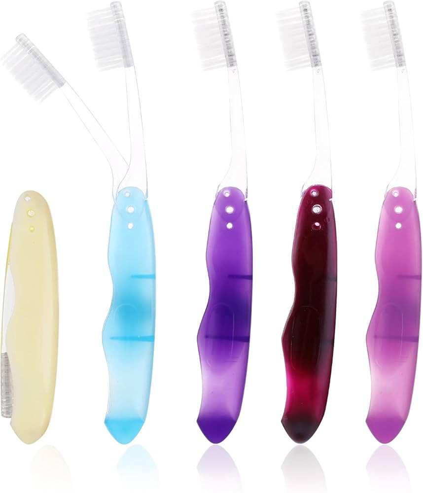 Ouligay 5Pcs Travel Toothbrush Folding Toothbrush Portable Foldable Toothbrush Soft Bristles Brus... | Amazon (US)