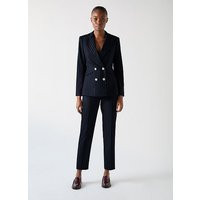 Bella Blue & Navy Wool Blend Pin Stripe Blazer, Navy | L.K. Bennett (UK)