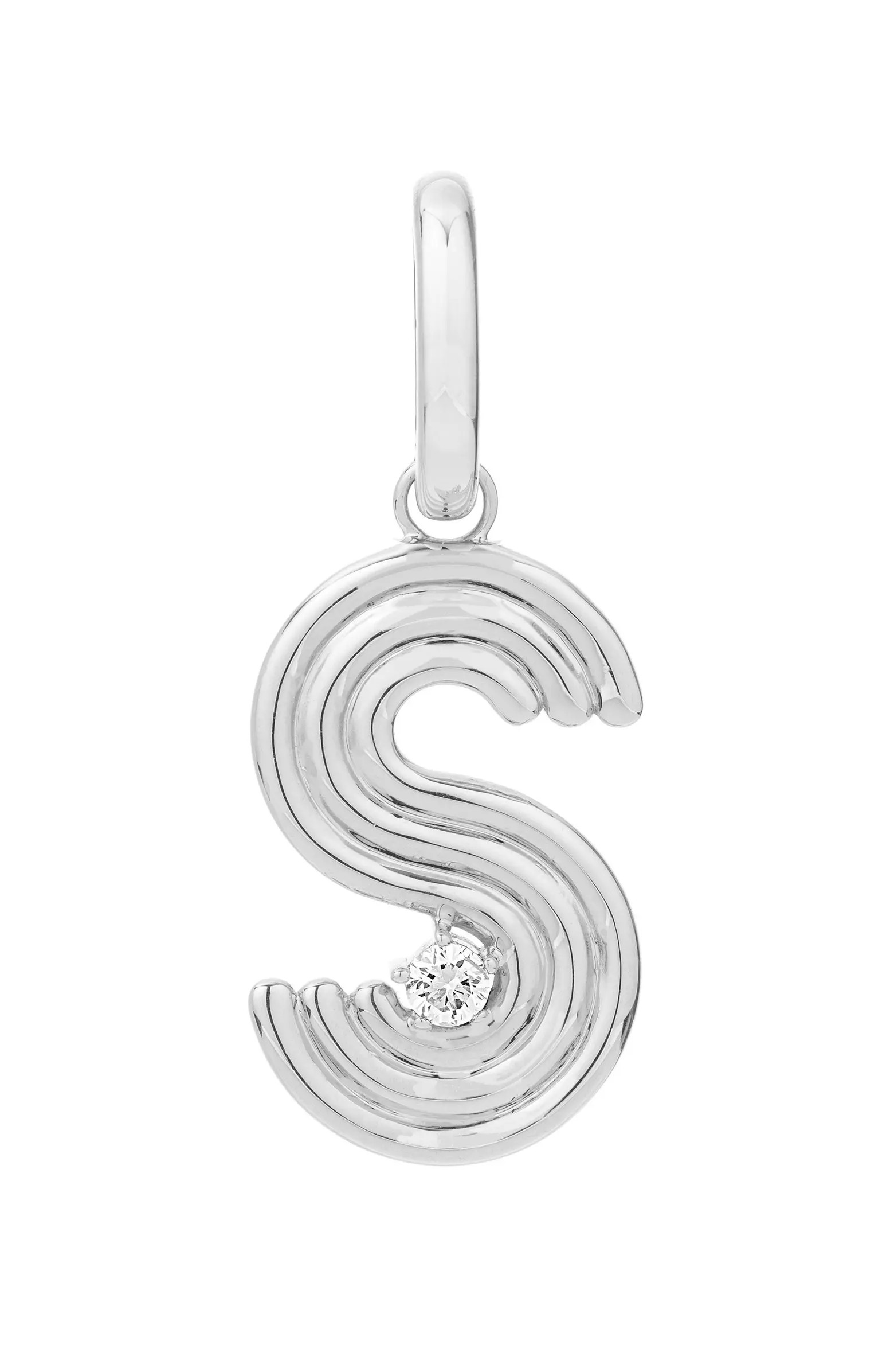 Adina Reyter Groovy Initial Diamond Pendant Charm | Nordstrom | Nordstrom