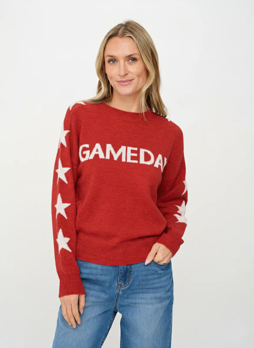 gameday sweater [red] | Six Fifty Clothing