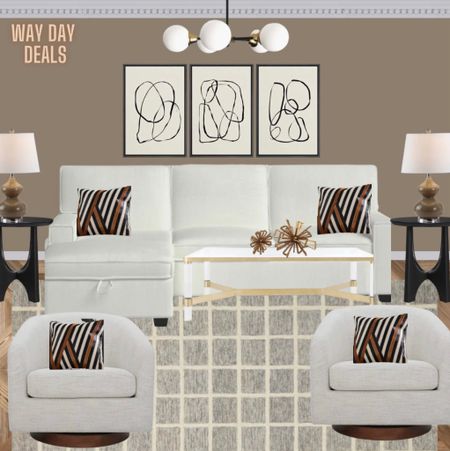 Way Day Deals

Modern design. Modern decor. Sputnik light. Sleeper sofa. White sofa. Line drawing set. Acrylic table. Area rug. Brown lamps. Swivel chair. Crown moulding  

#LTKsalealert #LTKhome