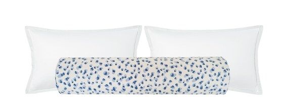 The Bolster : Dot Print // Periwinkle | blue + white pillow | bedroom + home decor | animal print |  | Etsy (CAD)