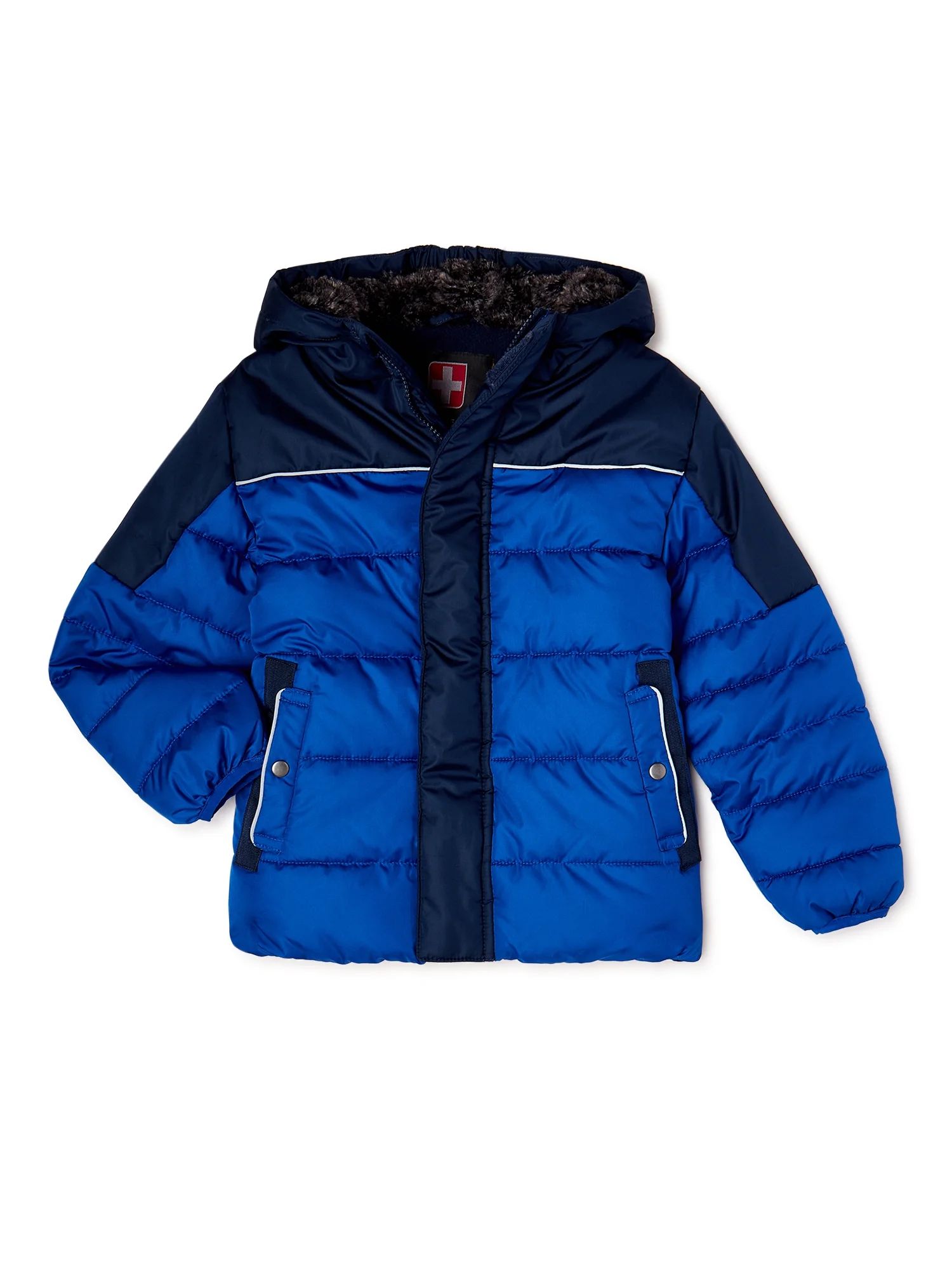 Swiss Tech Boys Winter Puffer Jacket with Hood, Sizes 4-18 | Walmart (US)