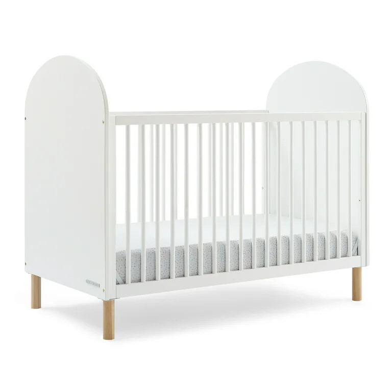 Delta Children Reese 4-in-1 Convertible Crib - Greenguard Gold Certified, Bianca White/Natural | Walmart (US)