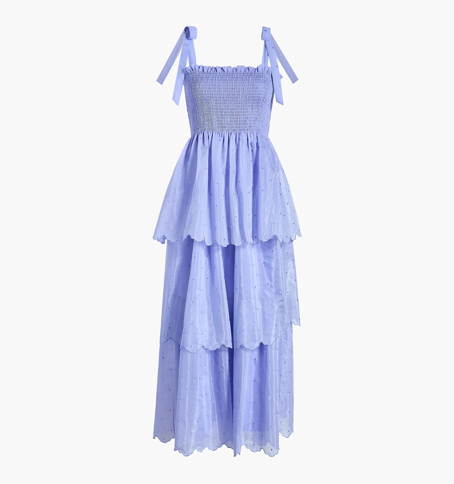 The Elise Nap Dress - Hyacinth Organza Dot | Hill House Home