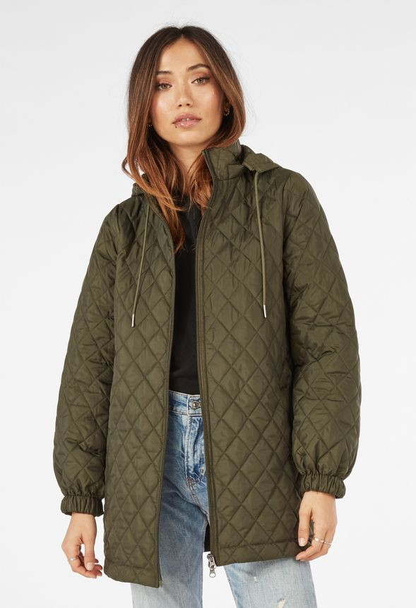 Hooded Puffer Jacket | JustFab