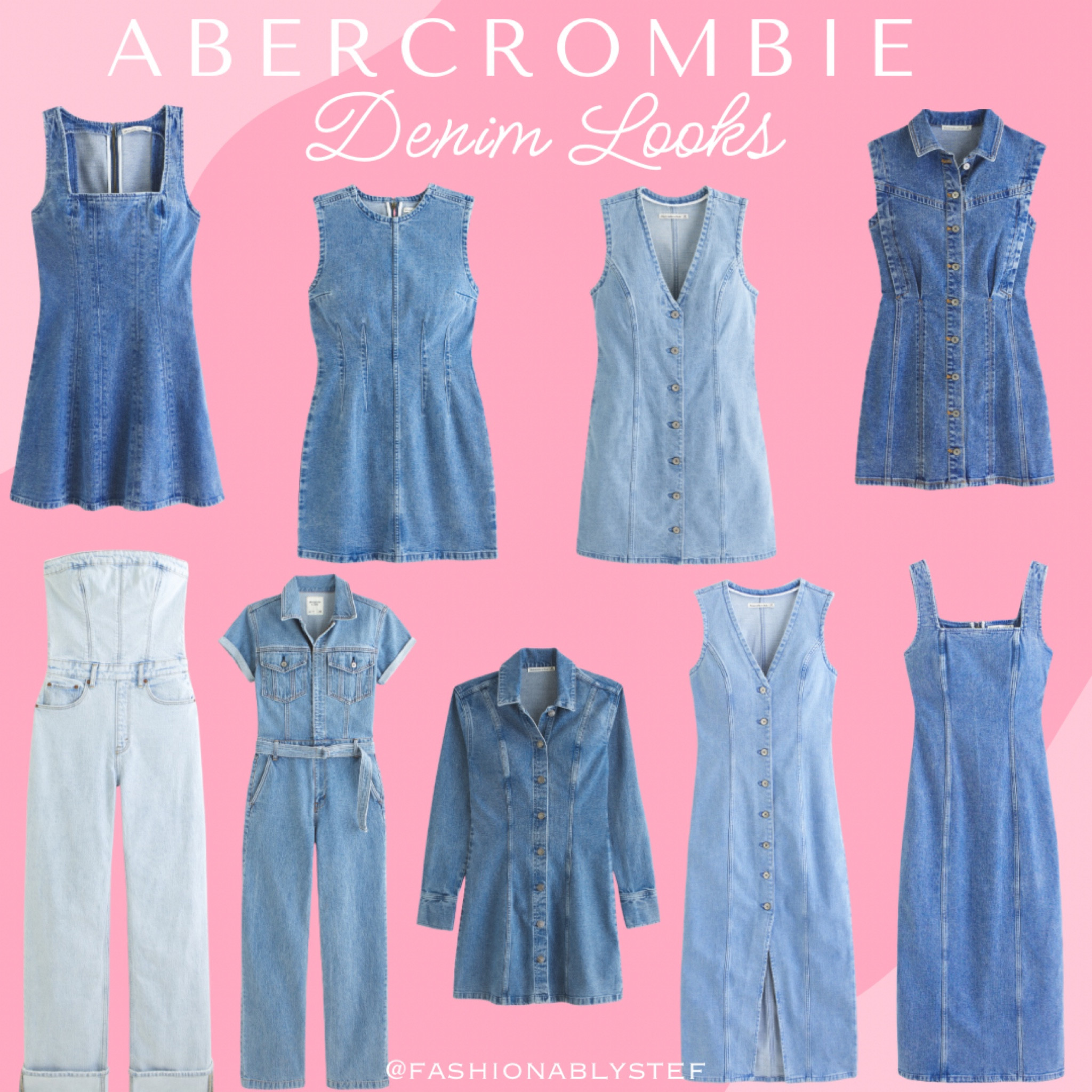Abercrombie and Fitch denim looks that are perfect for spring and summer! 🩵

Abercrombie, Abercrombie sale, Abercrombie denim, denim jumpsuit, denim dress, spring fashion, spring style, summer fashion

#LTKSeasonal #LTKSpringSale #LTKsalealert