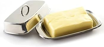 Norpro Stainless Steel Double Covered Butter Dish | Amazon (US)