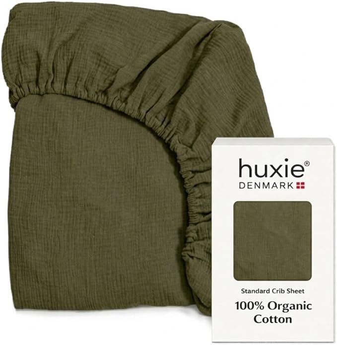 Crib Sheets – Organic Cotton Muslin Fitted Crib Sheet – Standard Size for Baby Boy and Baby G... | Amazon (US)