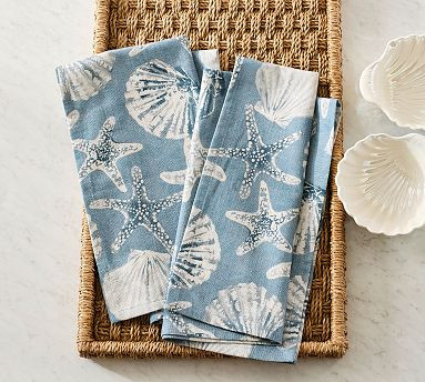Shell & Starfish Organic Cotton Tea Towels  - Set of 2 | Pottery Barn (US)