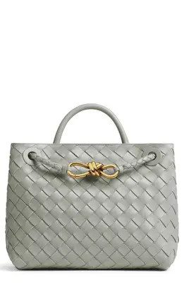 Bottega Veneta Small Andiamo Intrecciato Shoulder Bag in Lotus/Brass at Nordstrom | Nordstrom