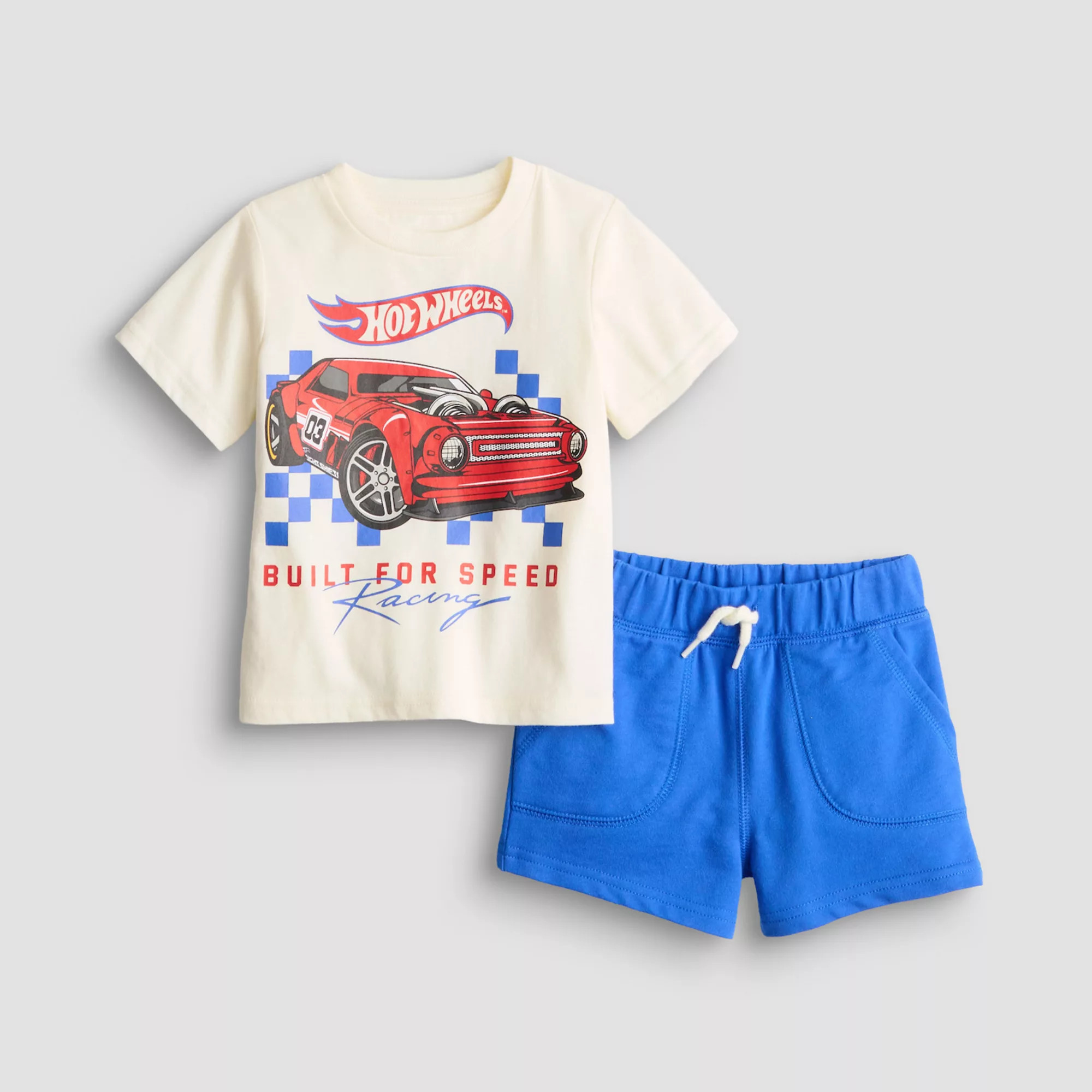 Baby & Toddler Boy Hot Wheels Built For Speed 2-Piece T-Shirt & Shorts Set | Kohl's