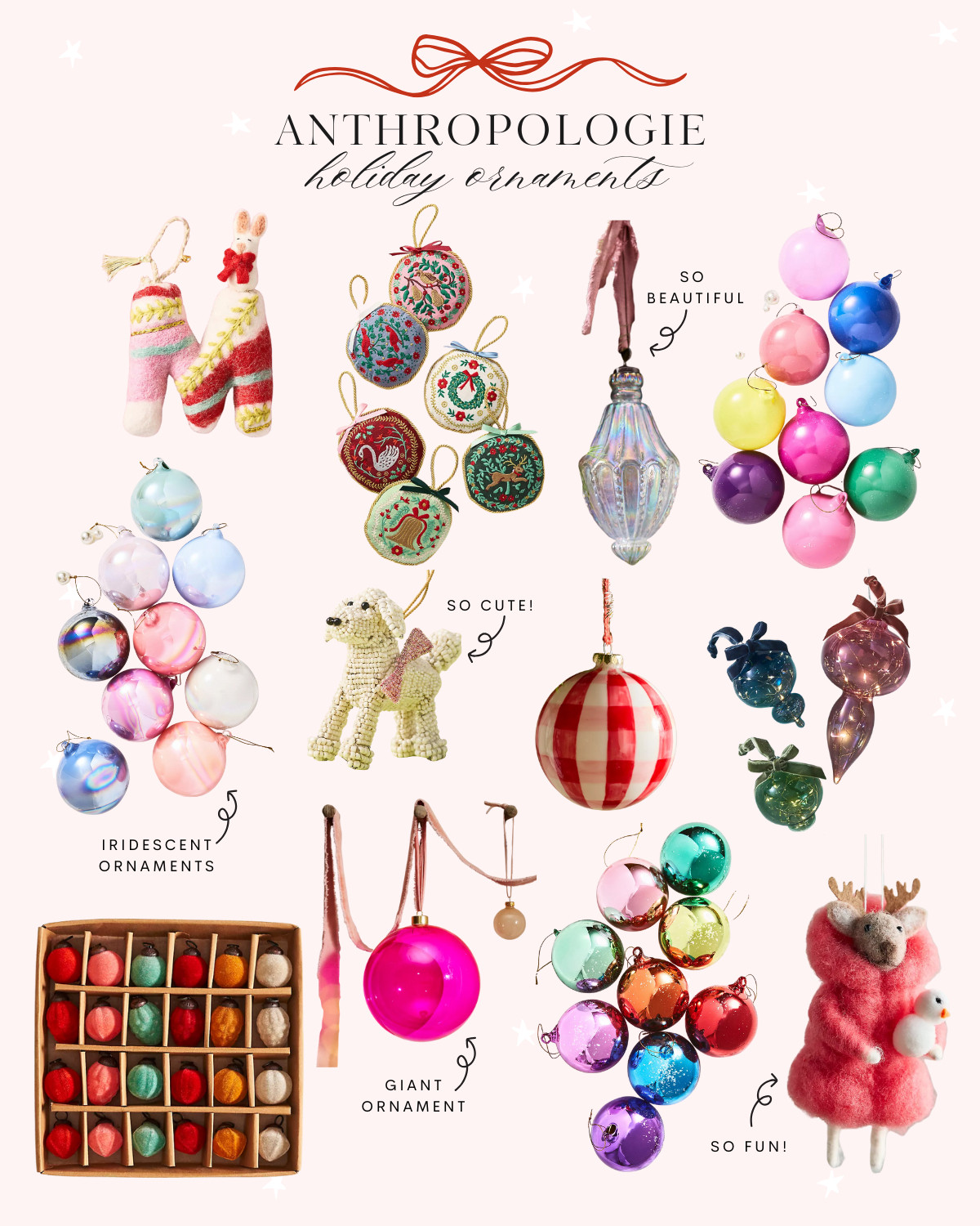 Anthropologie Christmas Ornaments  

 #LTKSeasonal #LTKHome #LTKFindsUnder50