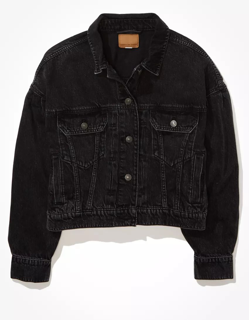 AE Cropped Denim Jacket | American Eagle Outfitters (US & CA)