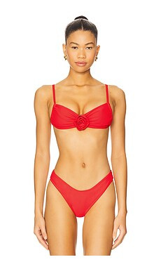 Montce Swim Rosa Devin Bikini Top in Cherry from Revolve.com | Revolve Clothing (Global)