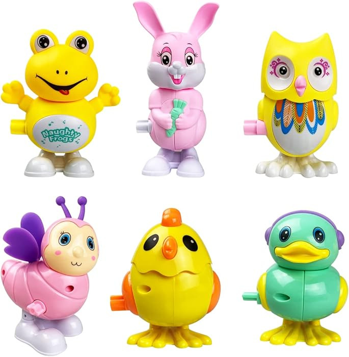 Anditoy 6 Pack Easter Wind up Toys for Kids Boys Girls Toddlers Easter Basket Stuffers Fillers Gi... | Amazon (US)