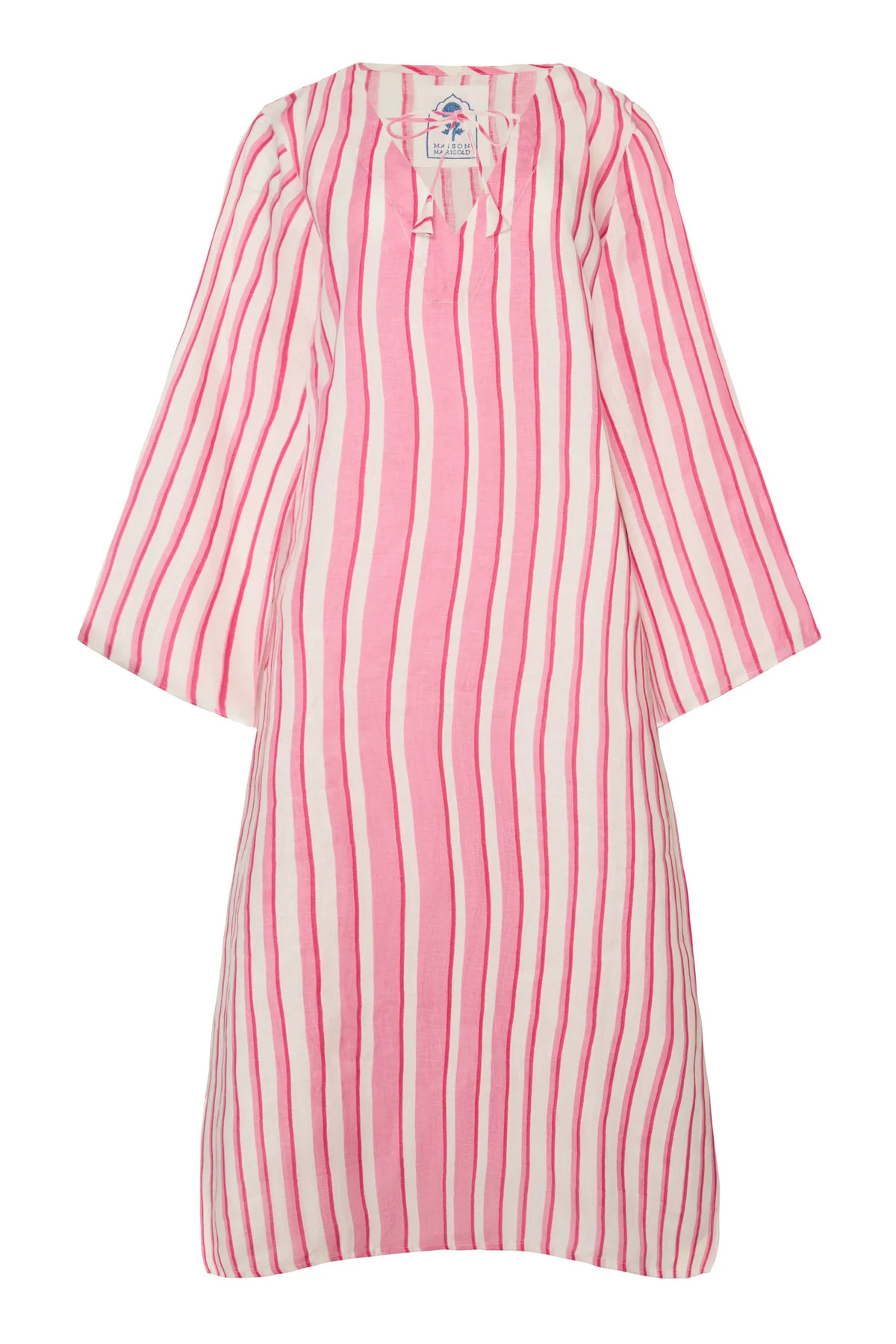 Doha Caftan in Pink Stripe | Over The Moon