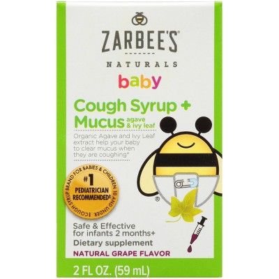 Zarbee's Naturals Cough & Mucus Reducer Syrup - Grape - 2 fl oz | Target