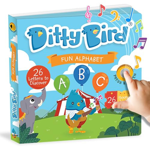 Ditty Bird Interactive ABC Learning | Alphabet Board Books for Toddlers 1-3 with 26 Buttons | Speech Therapy Toys | A- Z Sensory Book for Nursery | Sturdy Toddler Books with Sound for 1 - 3 Year Olds | Amazon (US)