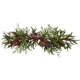 Nearly Natural 4943 Pine and Pine Cone Swag, 30-Inch, Green/Brown | Amazon (US)