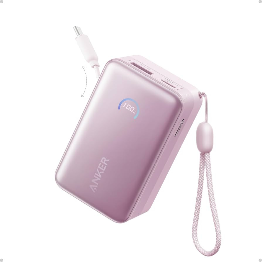 Anker Nano Power Bank, 45W 10,000mAh Portable Charger, iPhone Battery Pack (Pink) | Amazon (US)