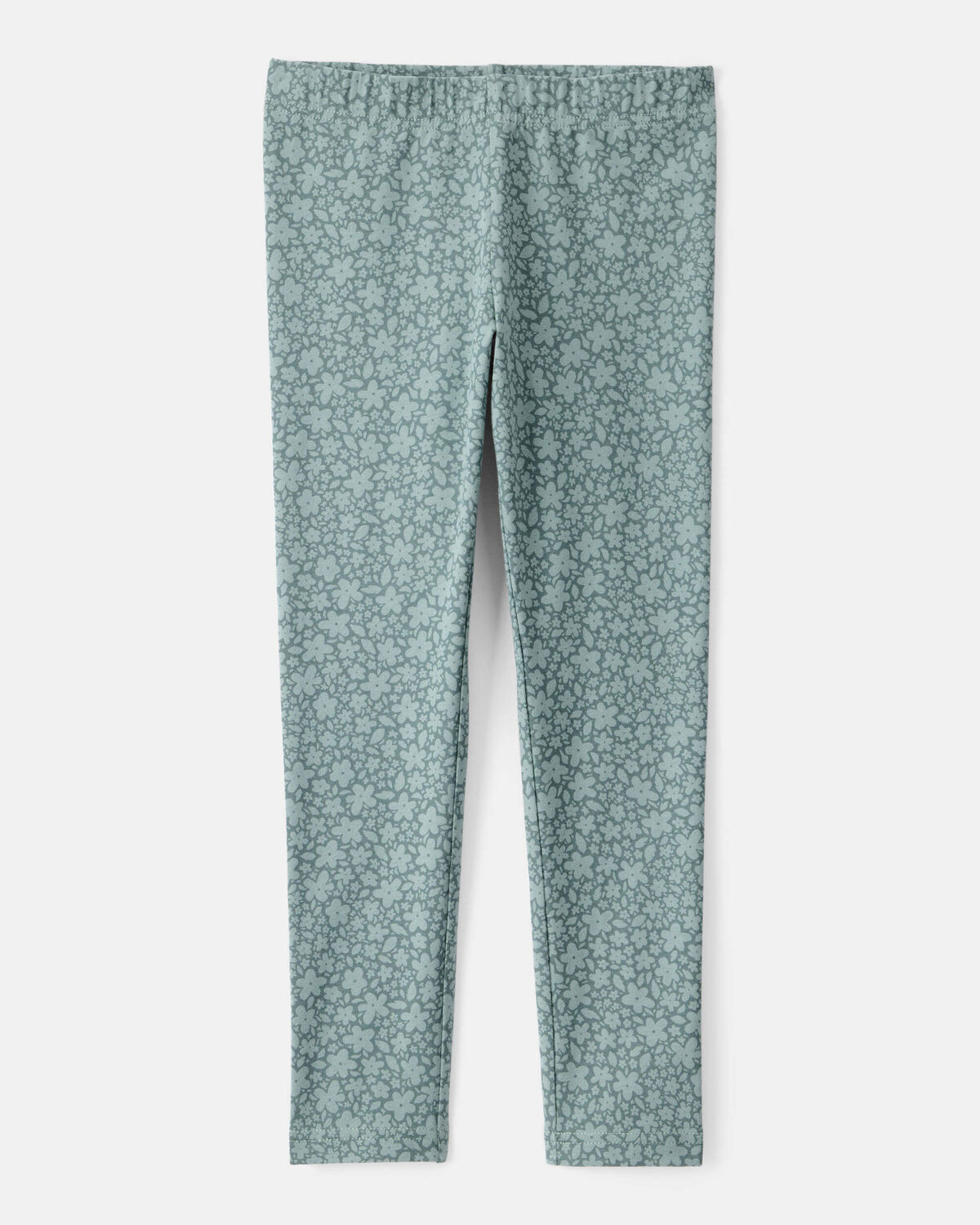 Girls Floral Cotton Pull-On Stretch Leggings - Green | Carter's Inc