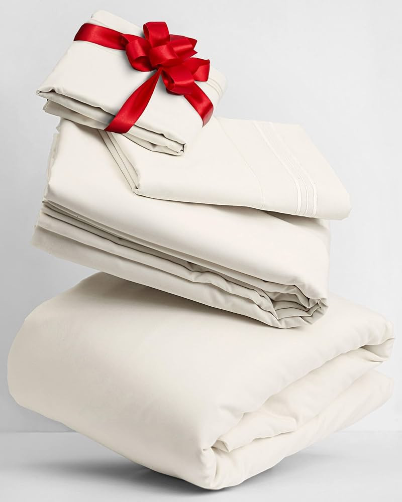 Mellanni King Sheets Set - 4 PC Iconic Collection Bedding Sheets & Pillowcases - Hotel Luxury, Ex... | Amazon (US)