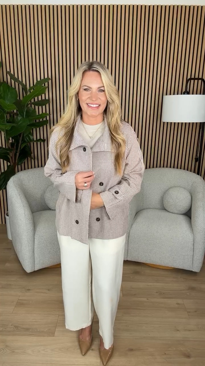 A gingham trench is such a fun alternative to a solid coat for fall. The print makes even the simplest outfit underneath feel a little more special.

gingham trench coat, gingham coat, fall outerwear, trench coat outfit, fall layering, printed coat, fall workwear, office outfit, classic fall style, women over 40 fashion, audriedollins

#LTKootd #LTKSeasonal #LTKOver40