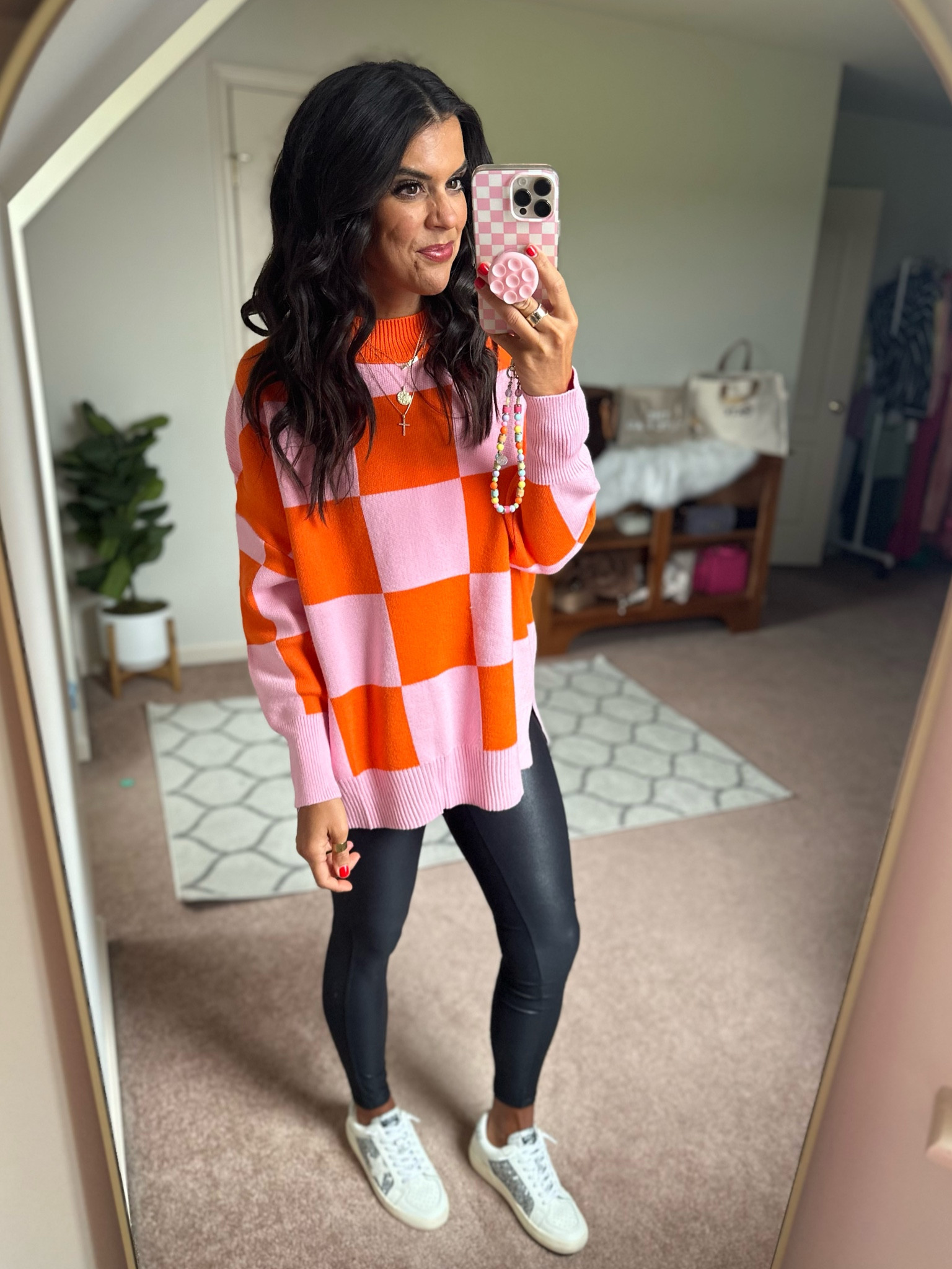 Size medium in sweater 
Size xs in leggings 
Sneakers fit tts

#LTKFindsUnder100 #LTKStyleTip #LTKSaleAlert