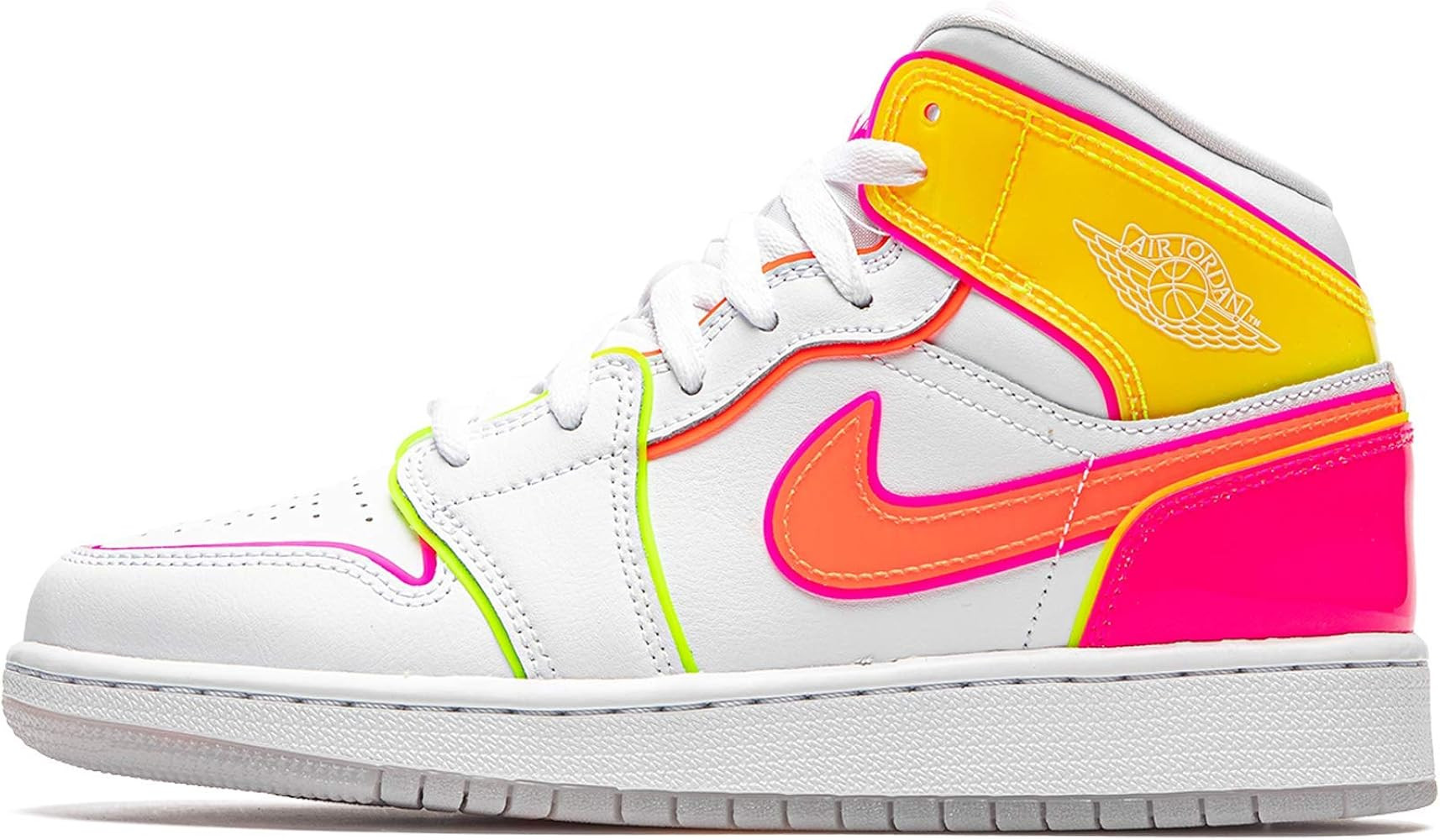 Nike Jordan Youth Air 1 Mid Gs Edge Glow Cv4611 100 Size | Amazon (US)