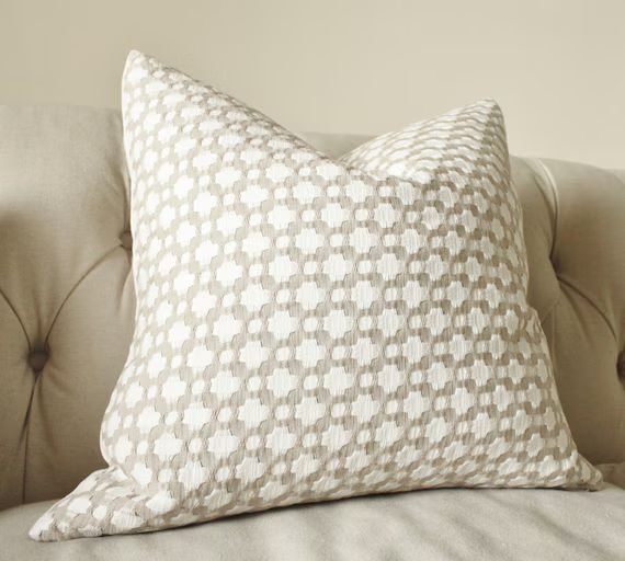 Schumacher - Betwixt - Stone Gray Pillow - Neutral Grey Designer Pillow - Greige White - Throw Pi... | Etsy (CAD)