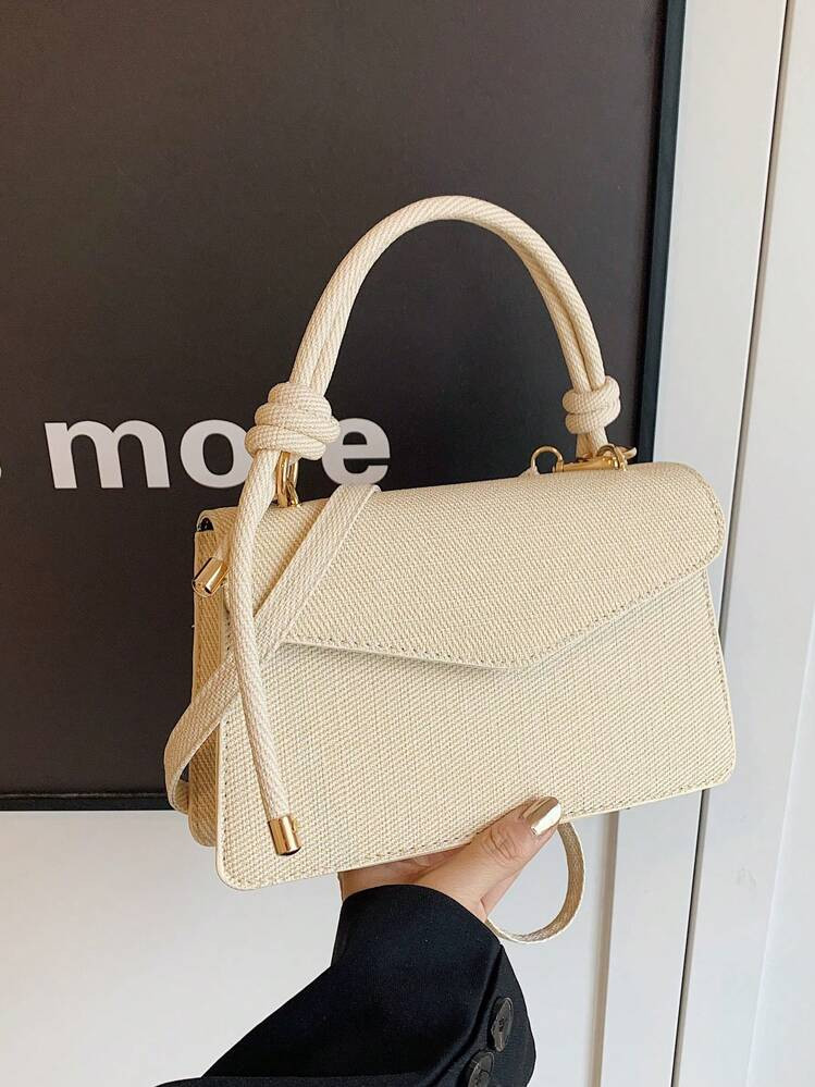 New White Vintage Woven Pattern Handbag, Ladies Shoulder Bag And Crossbody Bag 3-In-1, Best Mother's Day Gifts Women | SHEIN