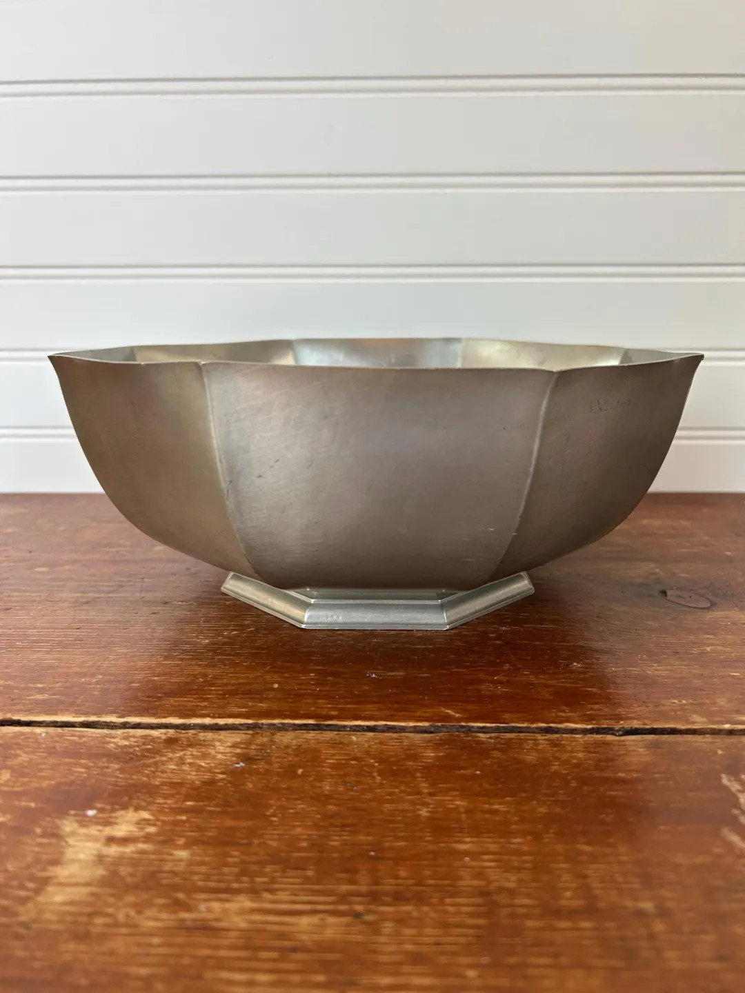 Vintage Gorham Silver Pewter Bowl - Vintage Octagon Pedestal Revere Bowl - Plant Stand - Table Ce... | Etsy (US)