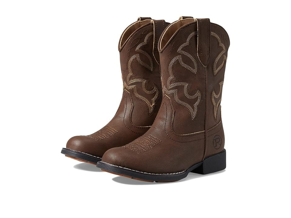 Roper Kids Cody (Toddler/Little Kid) Cowboy Boots Brown : 12 Little Kid M, Manmade | Zappos