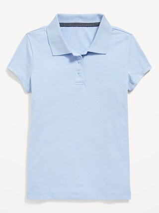 School Uniform Jersey Polo Shirt for Girls | Old Navy (US)