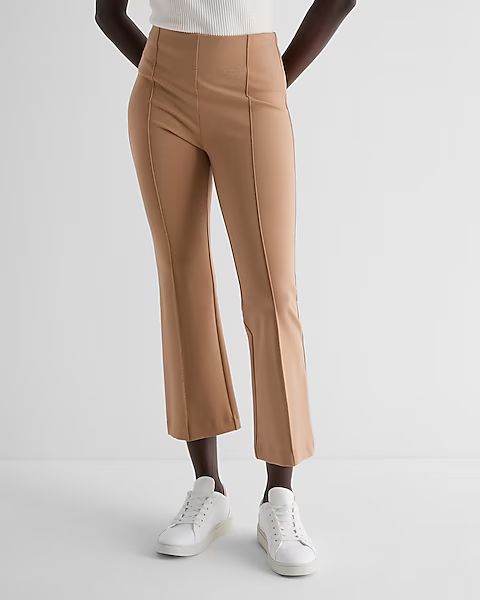 Columnist High Waisted Front Seam Cropped Flare Pant | Express