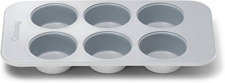 Caraway Nonstick Ceramic 6 Cup Muffin Pan – Non-Toxic, PTFE & PFOA Free – Oven Safe – Alumi... | Amazon (US)