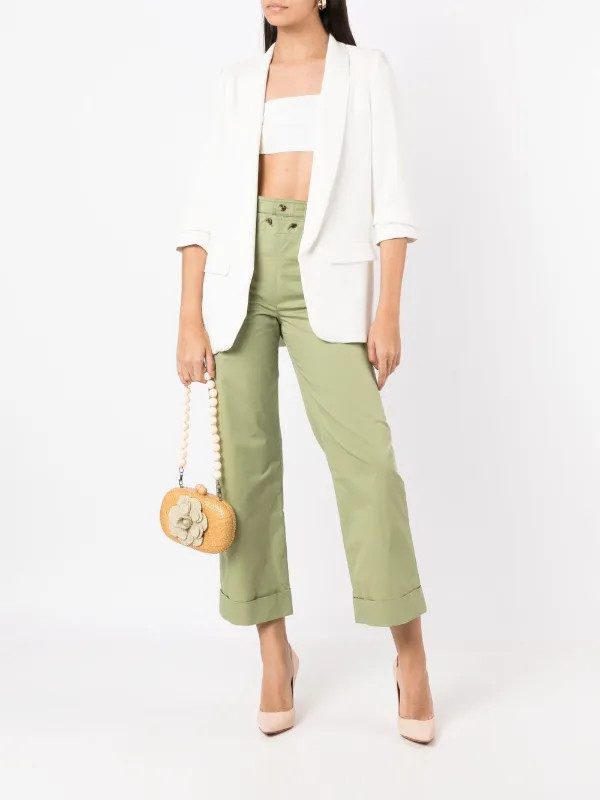 Olive Camelia clutch | Farfetch Global