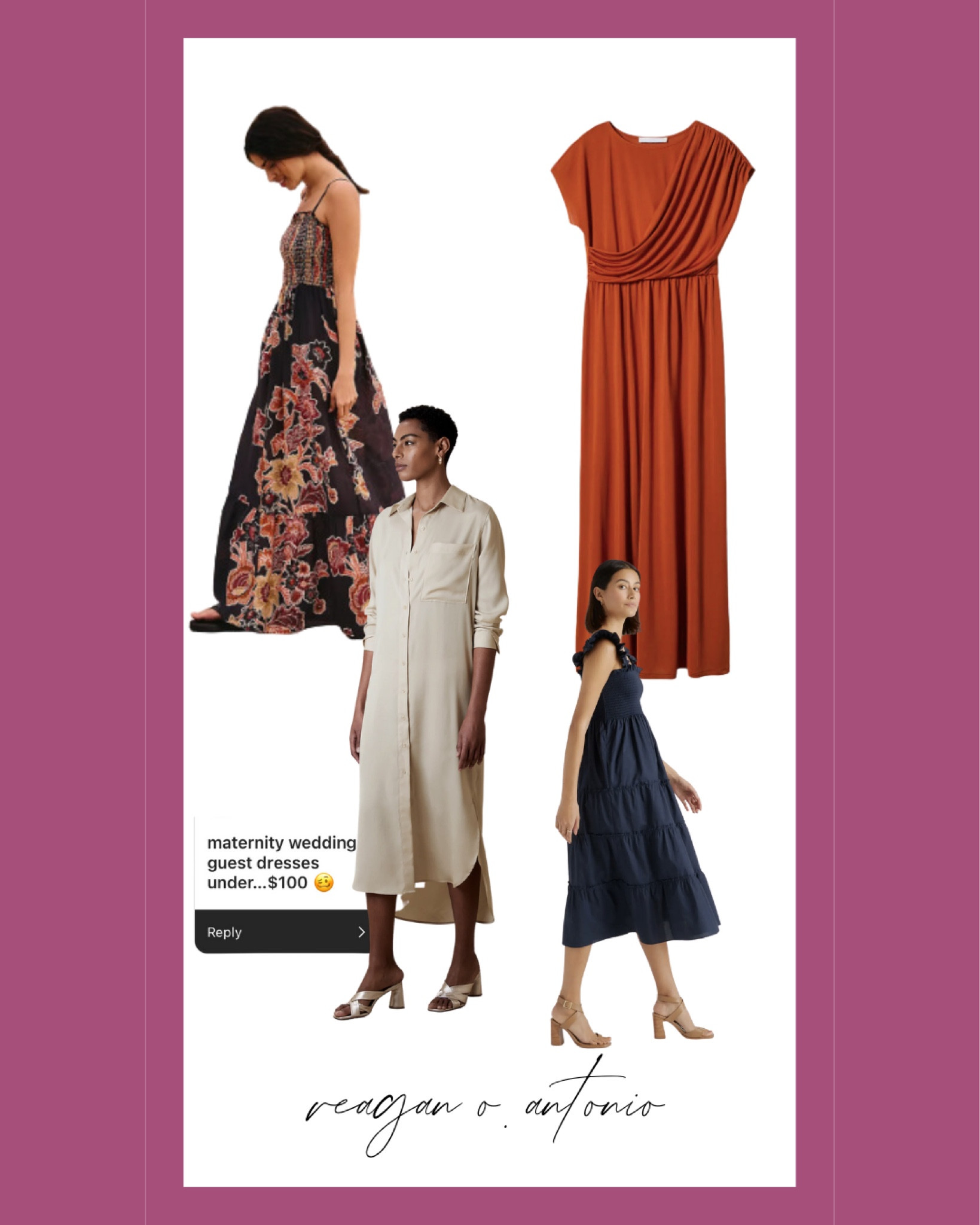 Maternity wedding guest dresses under $100! Smocking is your friend and I also get away with so many (non maternity) styles by sizing up! 🫶🏼

#LTKwedding #LTKunder100 #LTKbump