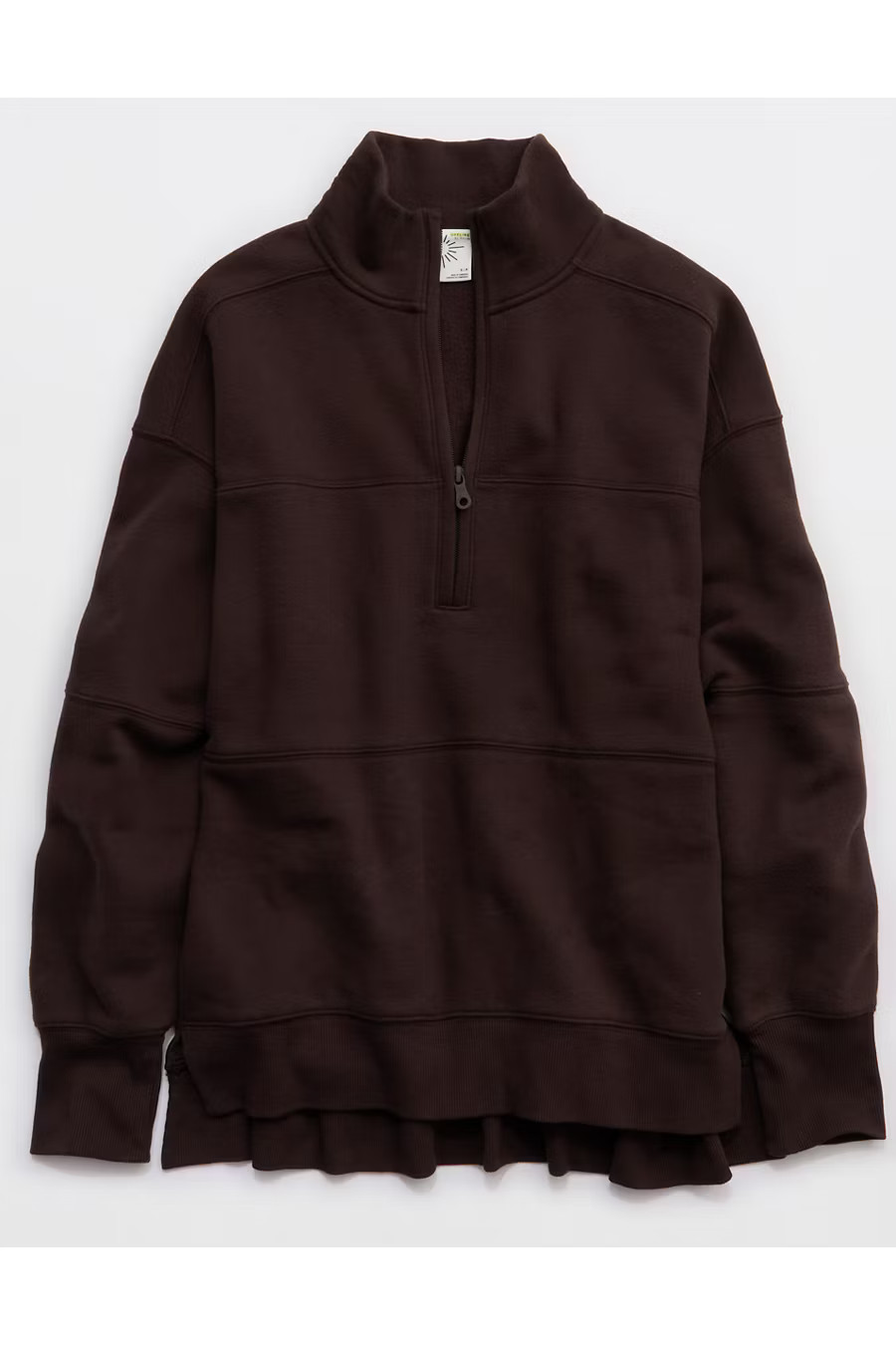 OFFLINE By Aerie Cloud Fleece Quarter Zip Sweatshirt Women's Deep Earth XXS | Aerie