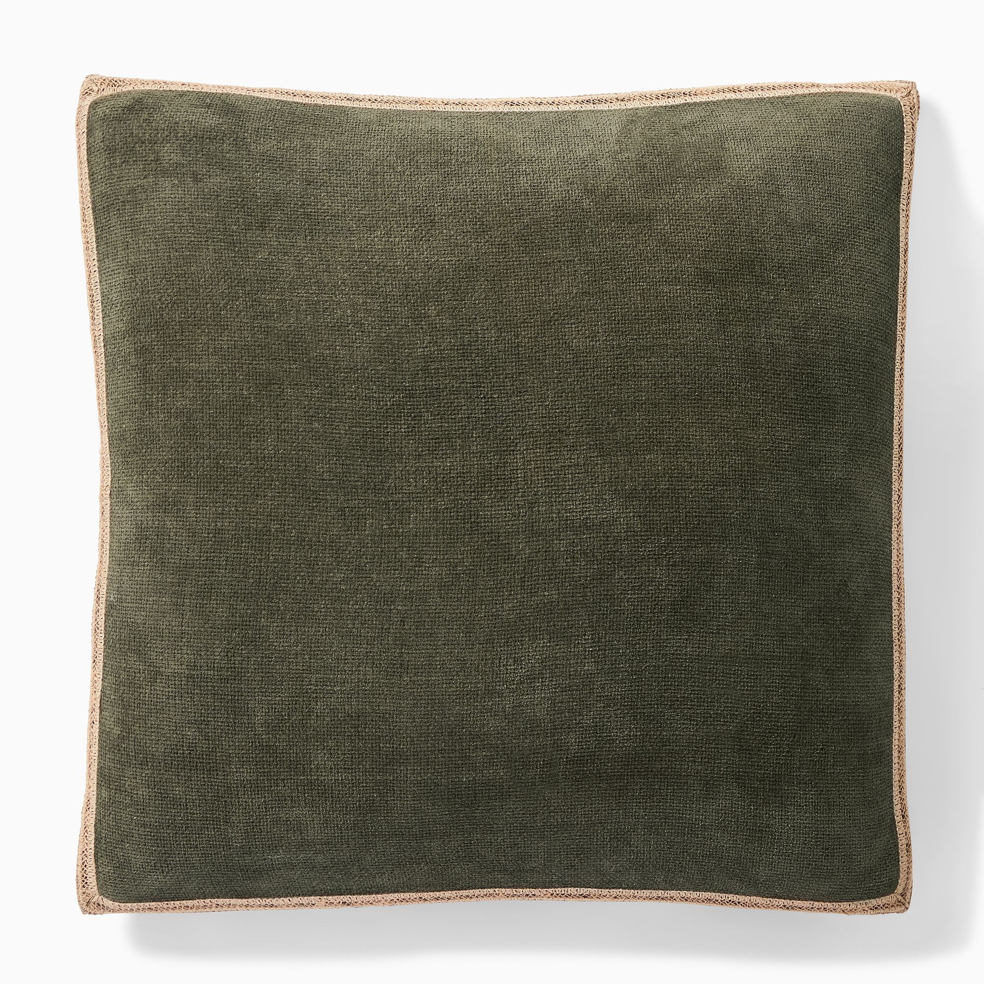 Pierce & Ward Chenille Bordered Pillow Cover | West Elm (US)