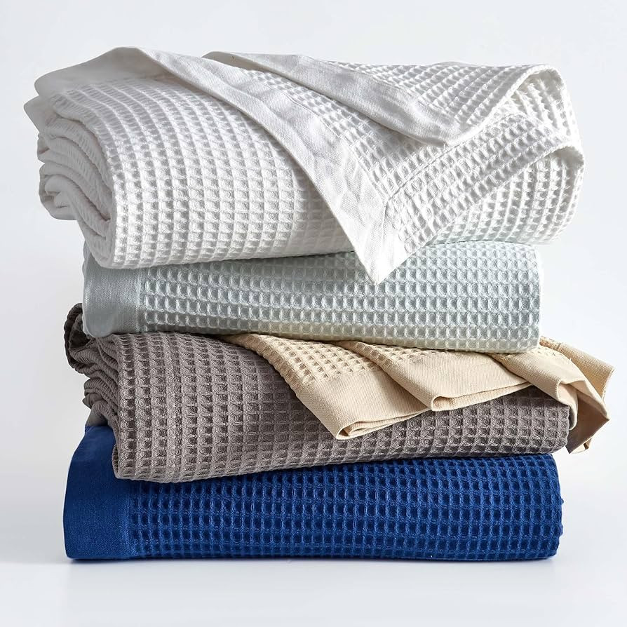 100% Cotton Waffle Weave Blanket - Mikala Collection | Amazon (US)