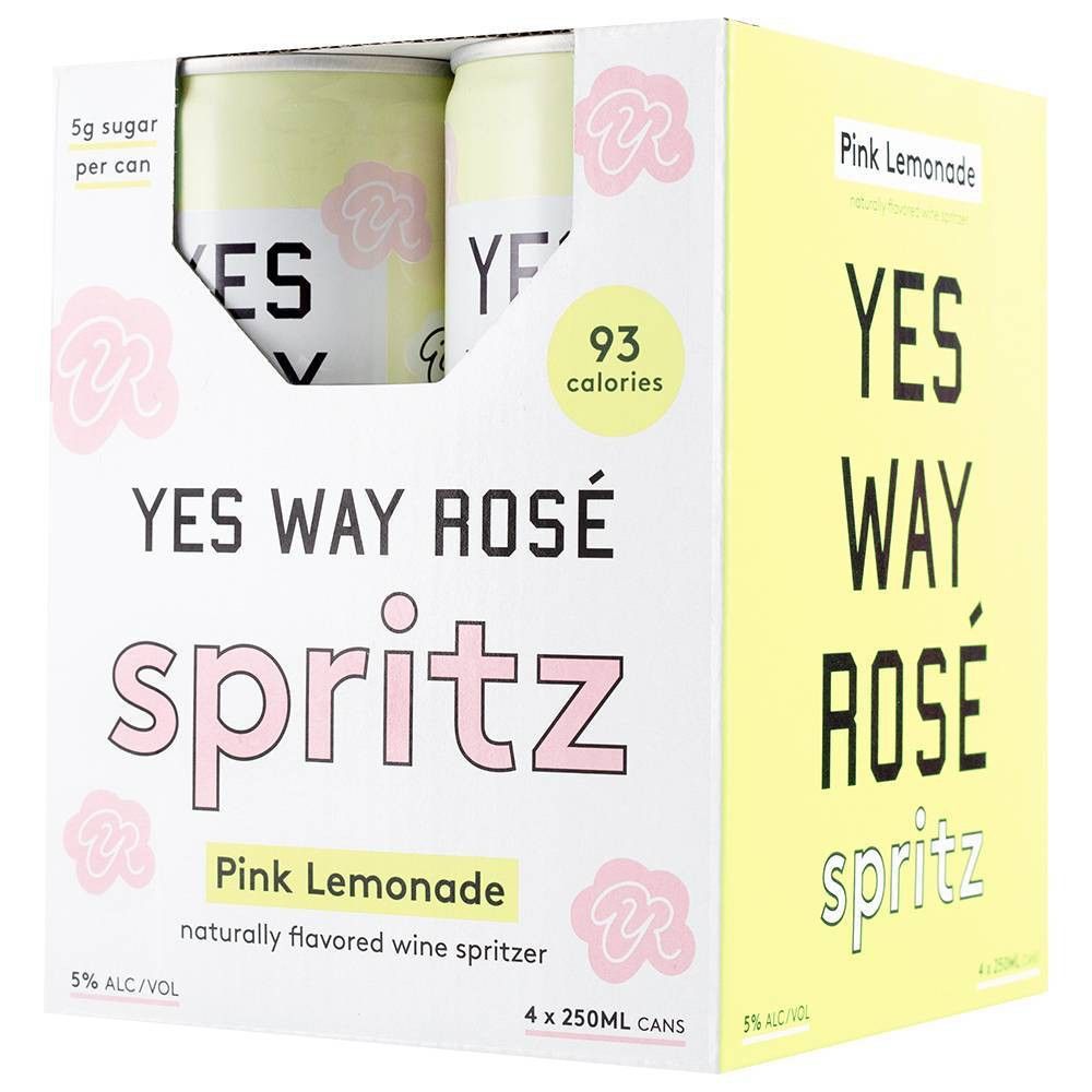 Yes Way Rosé Pink Lemonade Wine Spritz - 4pk/250ml Cans | Target