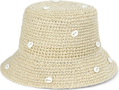 Time and Tru Paper Bucket with Seashells, Handmade, One Size, Light Tan | Walmart (US)