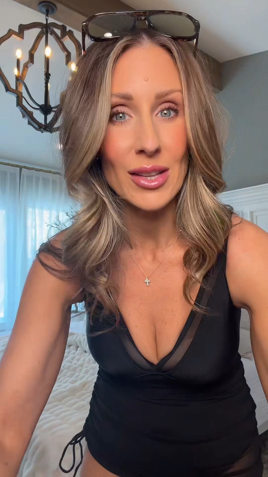 Swimsuit runs tts 
Wearing M 

#LTKgrwm #LTKTravel #LTKOver40