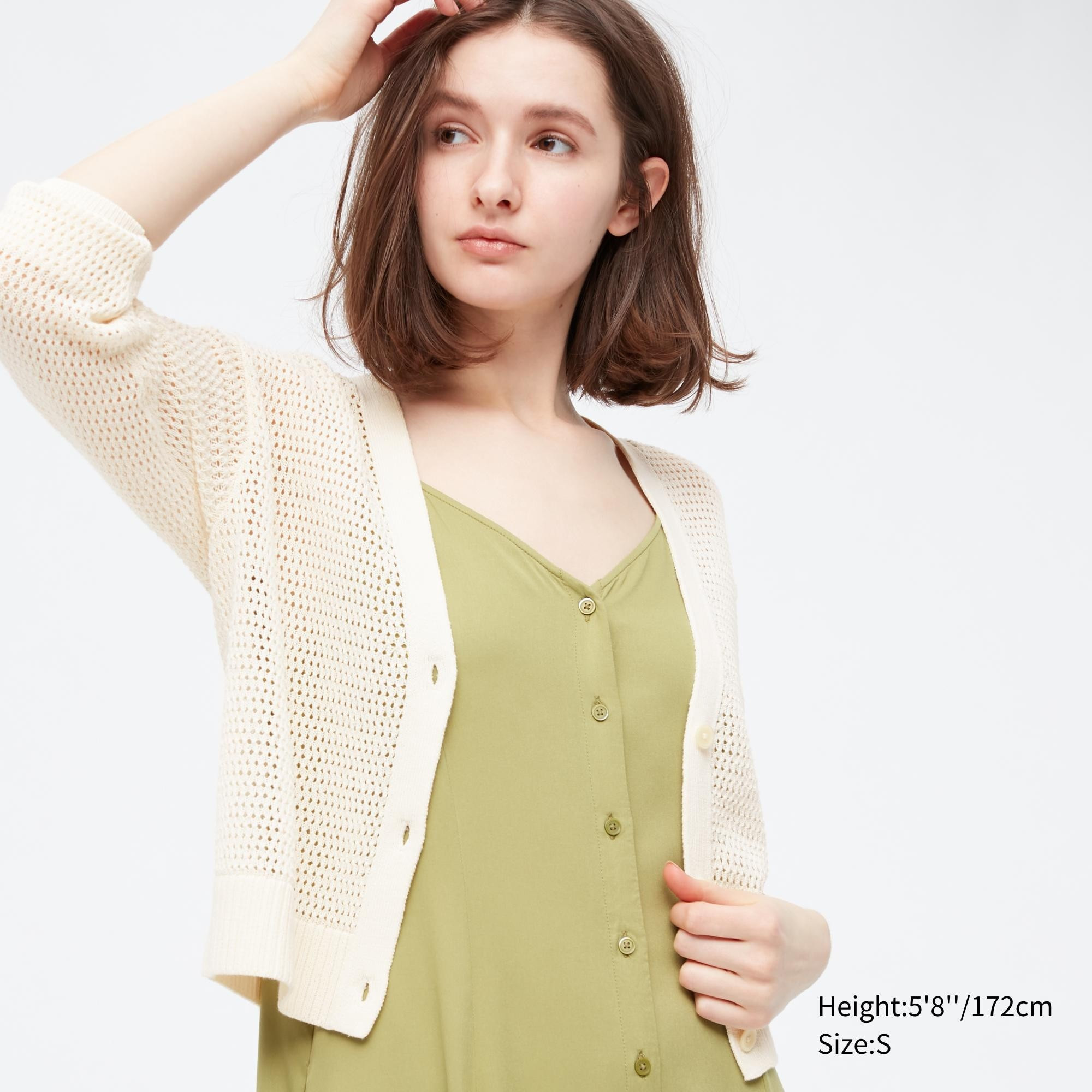 Mesh Long-Sleeve Short Cardigan (Women) | UNIQLO US | UNIQLO (US)