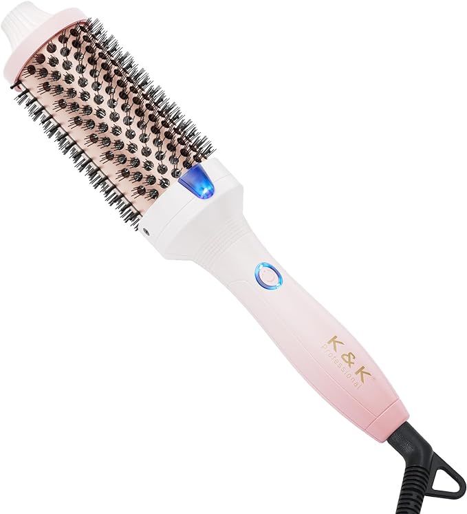 K&K Curling Iron Brush 1.77 Inch Ceramic Tourmaline Ionic Hair Curler Hot Brush Create Loose & Vo... | Amazon (US)